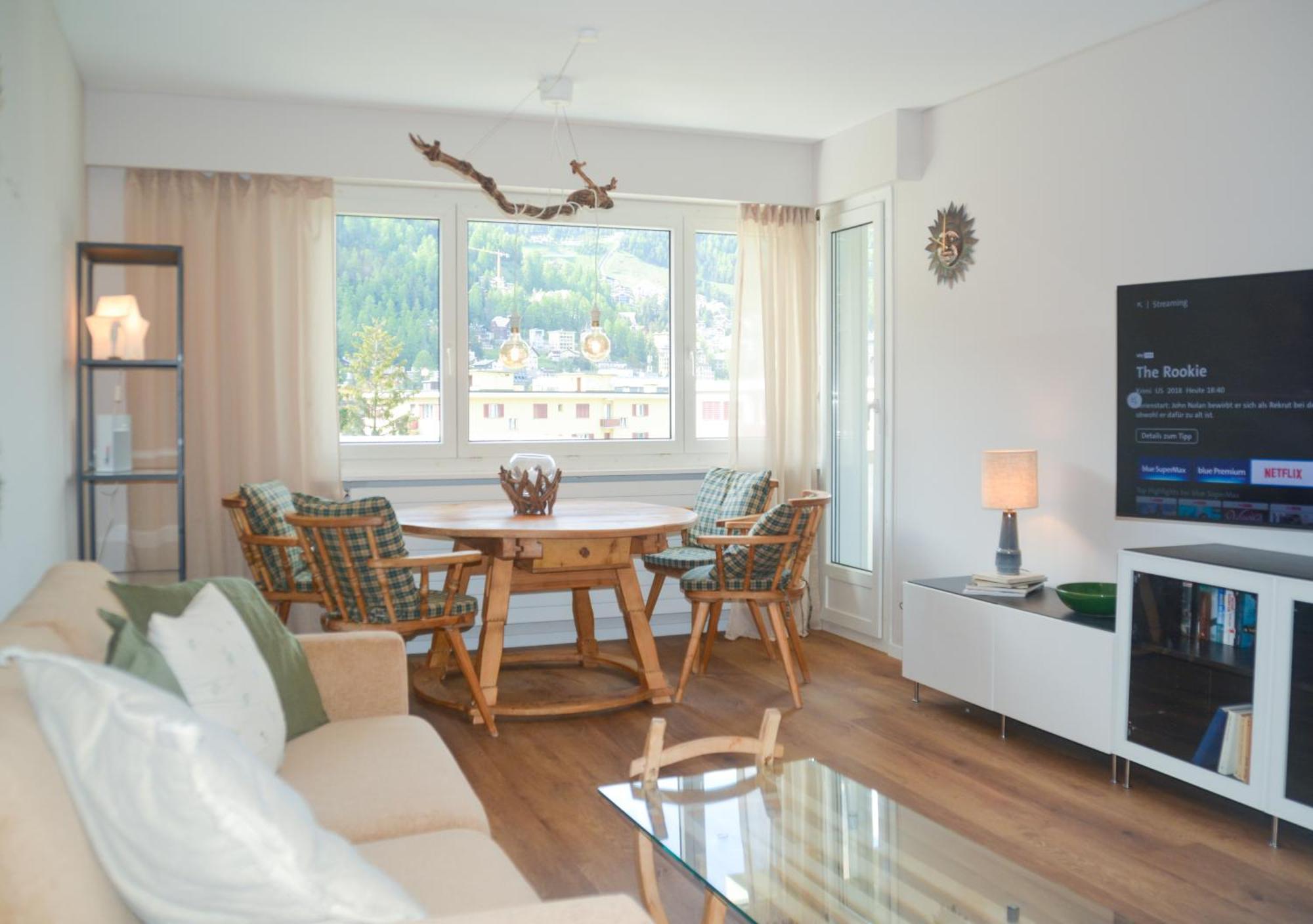 Swissme - Neu-Seeblick-Balkon-Parkplatz-Nahe Bergbahn St. Moritz Exterior foto